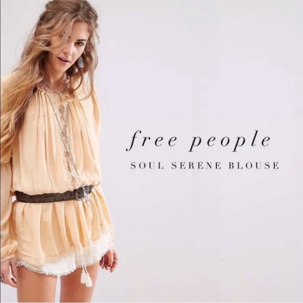 Free People Soul Serene Peasant Boho Tunic Blouse